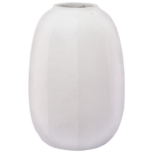 WHITE LINEAR VASE 49X34CM TRAN