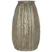 GRUBI METAL BULLET VASE 40CM TRANS NATAL CUT GLASS