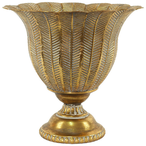 FOLHA FTD VASE 38CM TRANS NATAL CUT GLASS