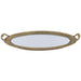 LISTRA HANDLED TRAY 48CM DIA TRANS NATAL CUT GLASS