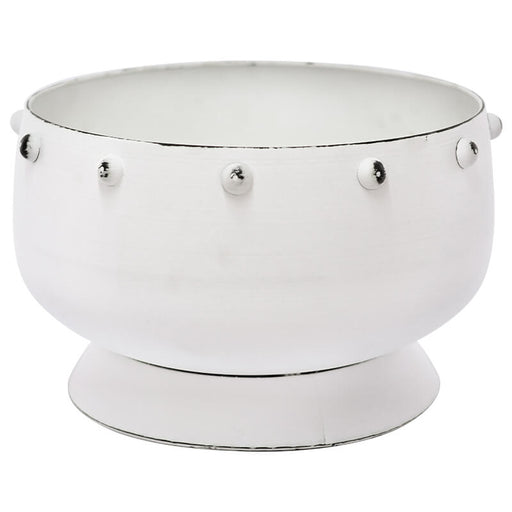 BOLAE VASE WHITE 36X22CM TRANS NATAL CUT GLASS