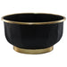 BLACK/GOLD LINE VASE 39X20CM TRAN