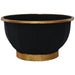 BLACK/GOLD LINE VASE 34X18CM TRAN