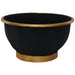 BLACK/GOLD LINE VASE 28X16CM TRAN