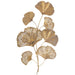 FAN LEAF GOLD WALL ART 51X91CM  TRAN