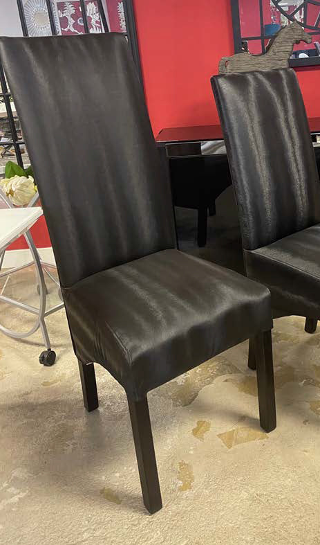 FOX GUNMETAL HIGHBACK DINING CHAIR REDR