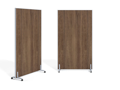 STL-P01-2 PARTITION FULL MELAMINE (DARK BROWN OAK) STEL