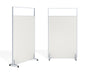 STL-P01-3 PARTITION CLEAR TEMPERED GLASS & MELAMINE (WARM WH STEL