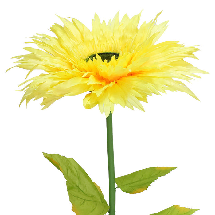 SUNFLOWER WITH STEM YELLOW 135X50 TRAN