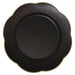 BLACK UNDERPLATE GOLD RIM 33CM TRAN