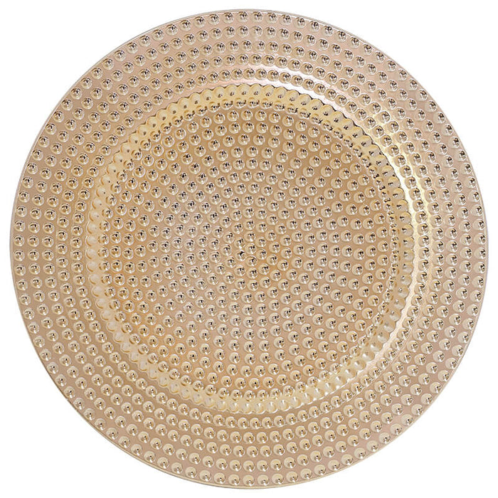 GOLD HAMMERED UNDERPLATE 33CM TRAN