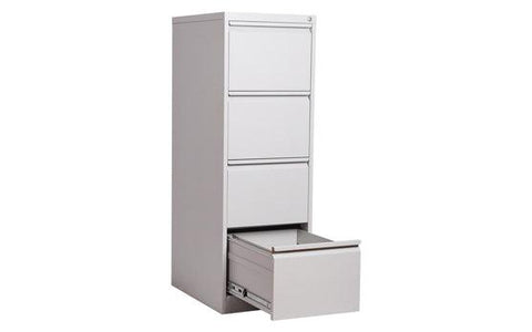 Filing Cabinet 4 Drawer (Swan- Neck Handle) Grey KTMM INVESTMENT PTY LT