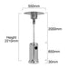 ALVA PATIO GAS HEATER SPLIT POLE STAINLESS STEEL STINGRAY ACCESORY MANU