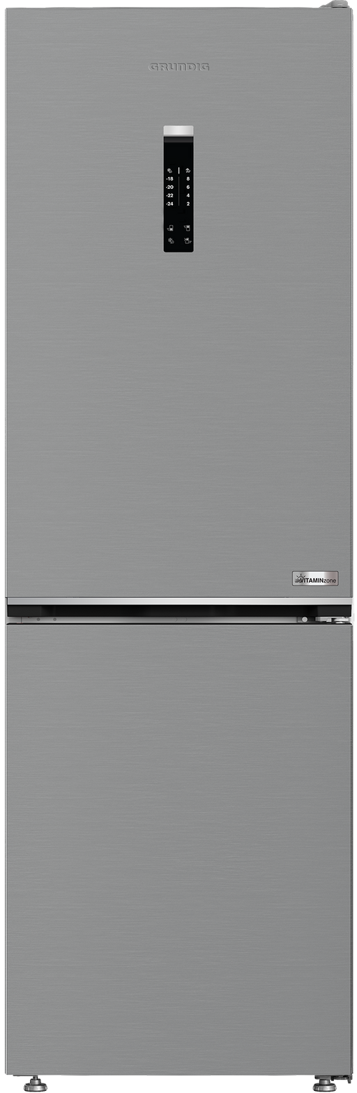 GRUNDIG 316L FRIDGE/ FREEZER PEARL STEEL DEFY