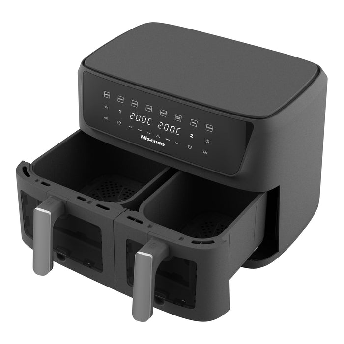 HISENSE 12L DOUBLE DOOR AIR FRYER - BLACK HISE