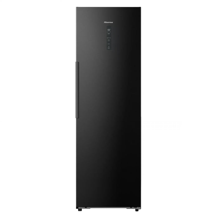 HISENSE 310L UPRIGHT FRIDGE FREEZER CONVERTABLE BLACK STEEL HISE