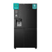 HISENSE 621L BLACK S/STEEL S/B/S FRIDGE HISE