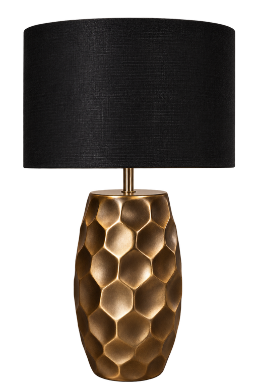 HAMMERED URN WITH BLACK SHADE NOLD