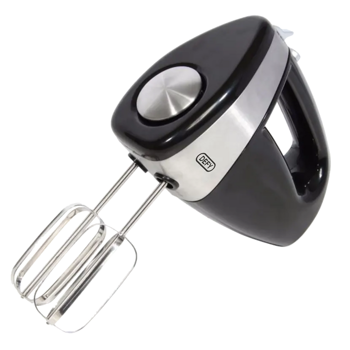 Defy hand mixer 300W black with beaters front view