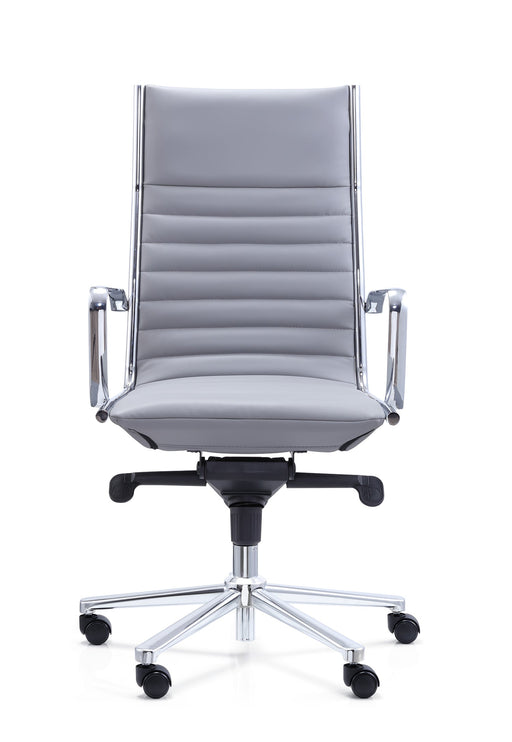 HT-304A HIGHBACK OFFICE CHAIR (PU LIGHT GREY-120KG STELLAR LIMITED