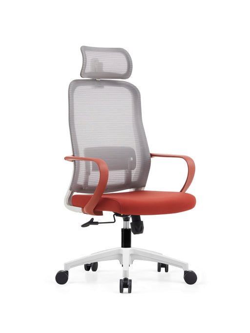 HT-501AWR HIGHBACK REV CHAIR (WHITE FRAME/ RED SEA STELLAR LIMITED