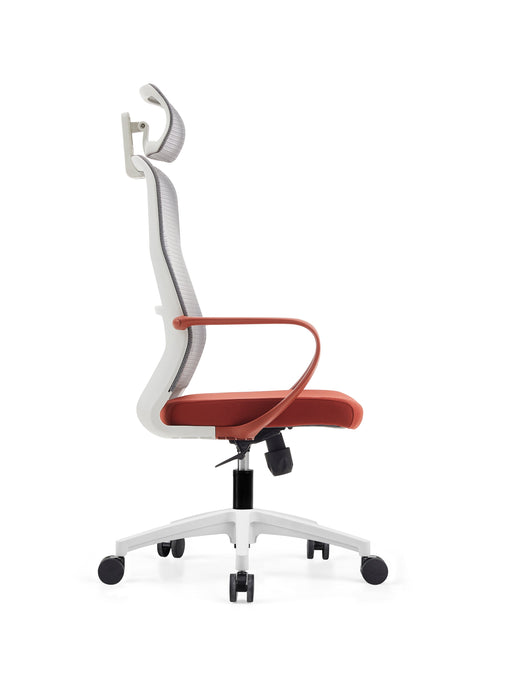 HT-501AWR HIGHBACK REV CHAIR (WHITE FRAME/ RED SEA STELLAR LIMITED