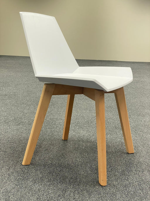 HT-7042W VISITOR CHAIR WHITE STEL
