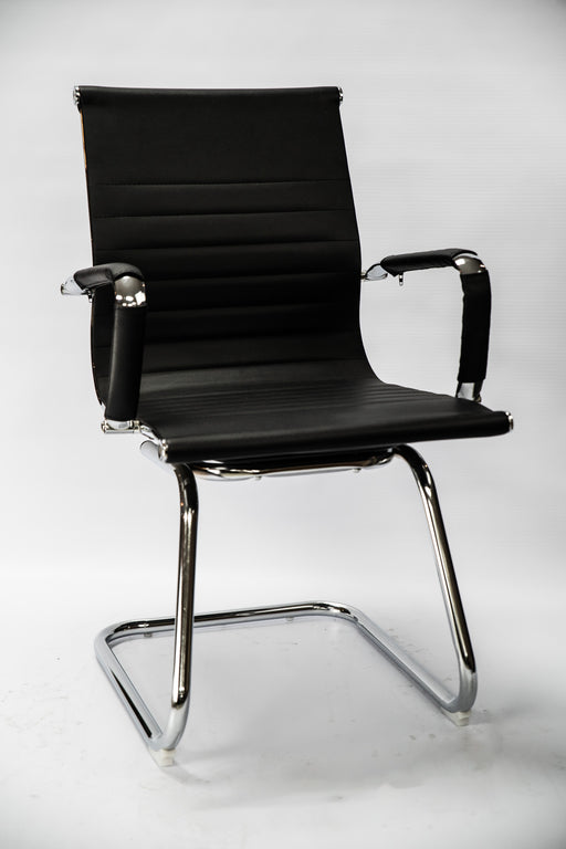 HT728-D VISITOR CHAIR (PU LEATHER-BLACK) OFFICE INNOVATIONS