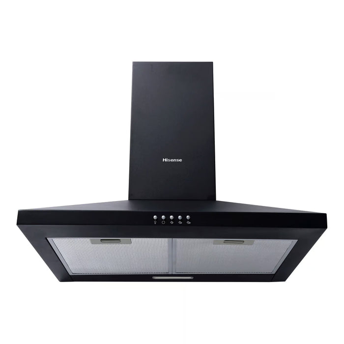 HISENSE EXTRACTOR, 900MM, BLACK FINISH, CHIMNEY HISE