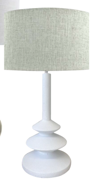 HANOI LAMP WITH LIGHT GREY SHADE NOLDEN BROTHERS WOODEN