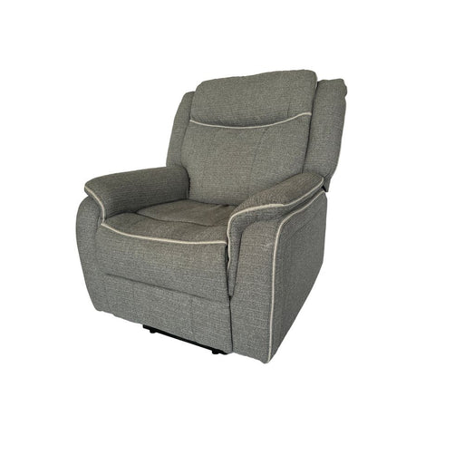 Gray recliner chair on a white background