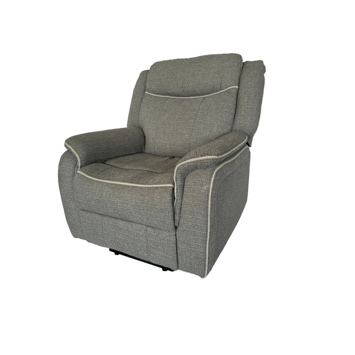 Gray recliner chair on a white background