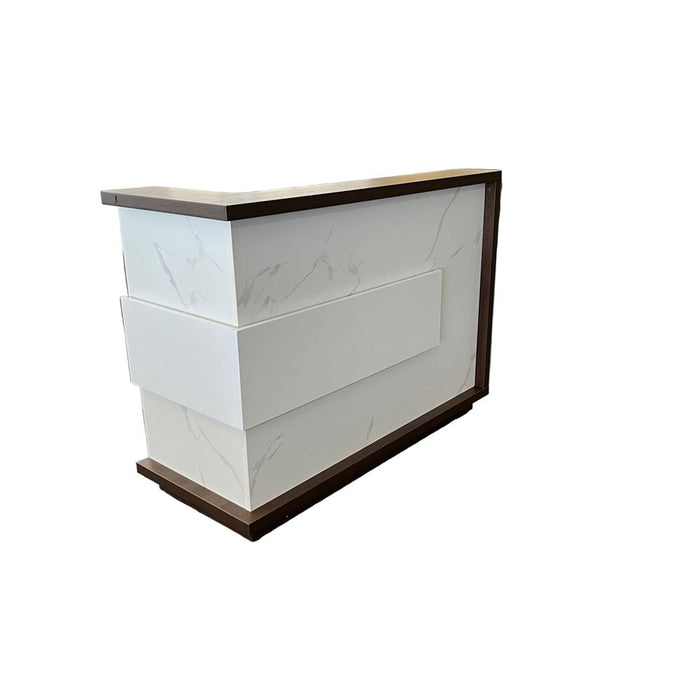 OZ8311-14 RECEPTION DESK (OAK/WHITE) 1.4M STEL