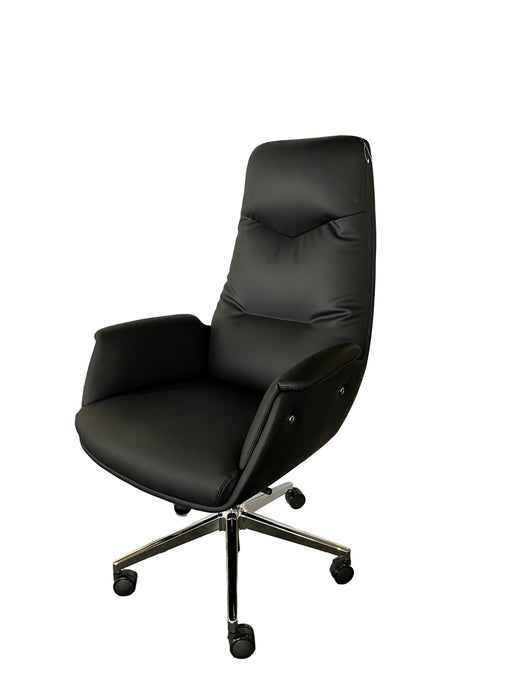 SP-416A HIGHBACK REV CHAIR (BLACK PU - 130KG) STEL