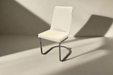 VALENTINO CHAIRS - WHITE & STAINLESS STEEL RED ROOSTER