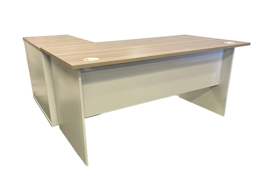 MANAGERIAL PANEL DESK WITH CREDENZA (1.6M) - COIMBRA/ WHITE DESK
