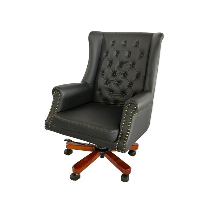 STL-CP-03 HIGHBACK REV CHAIR (BLACK PU - 150 KG) STEL