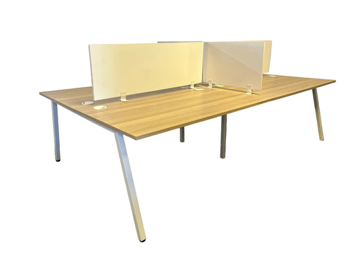 4-WAY FACE TO FACE CLUSTER - A-FRAME (1350X800MM) COIMBRA/ W DESK
