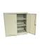 Light green metal cabinet on a white background