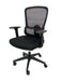 HT-507B MEDIUM BACK REV CHAIR (BLACK FABRIC) 120KG STEL