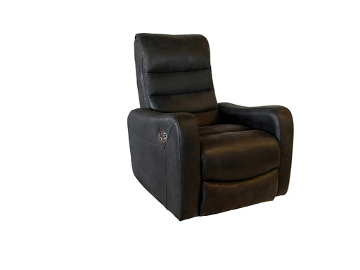 Black recliner chair on a white background