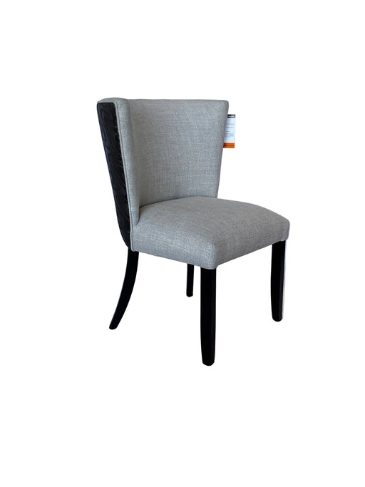 Modern chair with a white marble-like fabric