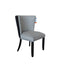 Modern chair with a white marble-like fabric