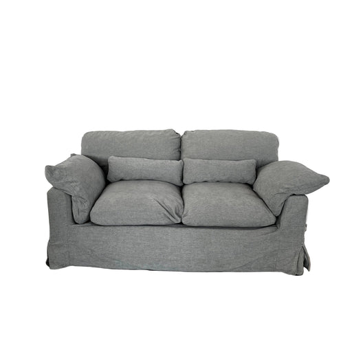 2DIV CHERRY SLIPCOVER COUCH GREY CARA