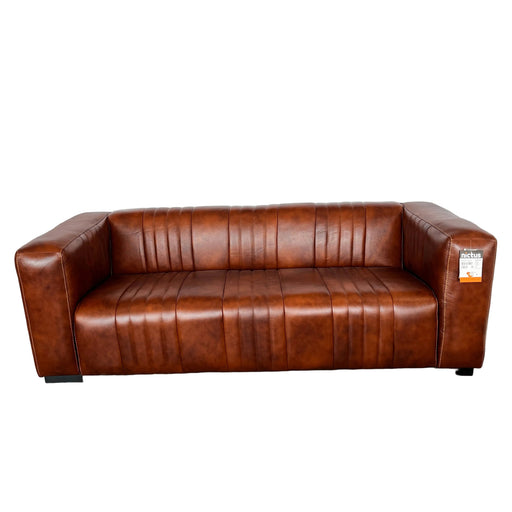3DIV CAPELLA COUCH FULL LEATHER CAT 1 - CUMULUS CHESTNUT EART