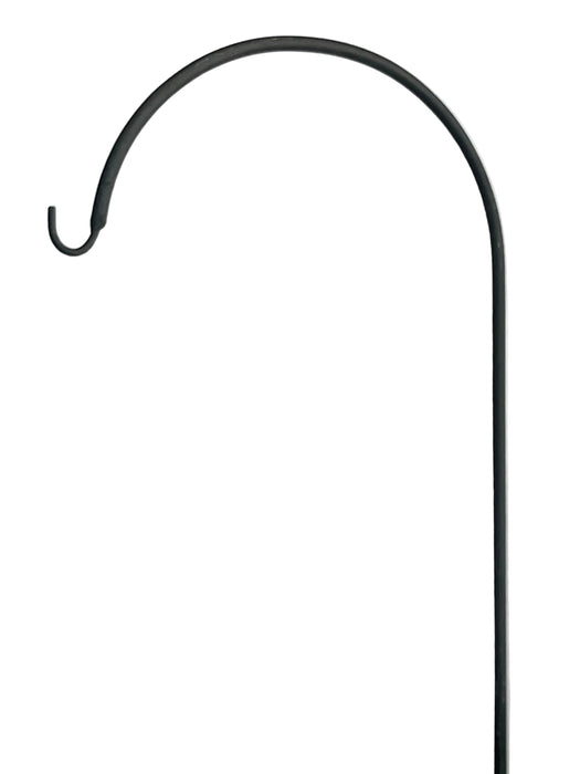 Black metal hook on a white fabric background