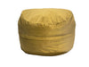 Beige bean bag chair on a white background
