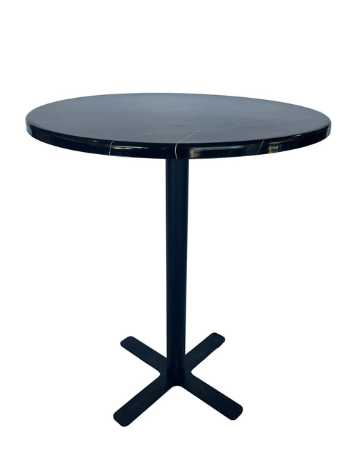 Black table with marble top
