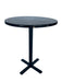 Black table with marble top