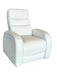 White leather recliner with armrest on a white background